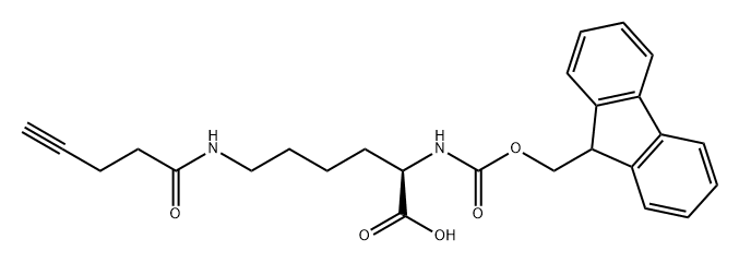 D-Lysine, N2-[(9H-fluoren-9-ylmethoxy)carbonyl]-N6-(1-oxo-4-pentyn-1-yl)- 结构式