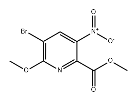 5-溴-6-甲氧基-3-硝基吡啶甲酸甲酯 结构式