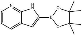 2-(4,4,5,5-四甲基-1,3,2-二氧杂硼杂环戊烷-2-基)-1H-吡咯并[2,3-B]吡啶 结构式