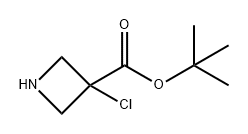 3-氯氮杂环丁烷-3-羧酸叔丁酯 结构式