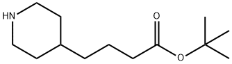 4-Piperidinebutanoic acid, 1,1-dimethylethyl ester 结构式