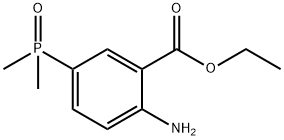 2-氨基-5-(二甲基磷酰基)苯甲酸乙酯 结构式