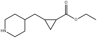 2-(哌啶-4-基甲基)环丙烷-1-羧酸乙酯 结构式