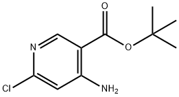 4-氨基-6-氯烟酸叔丁酯 结构式