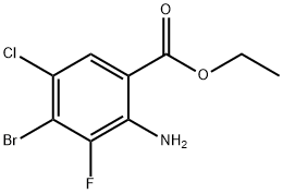 2-氨基-4-溴-5-氯-3-氟苯甲酸乙酯 结构式