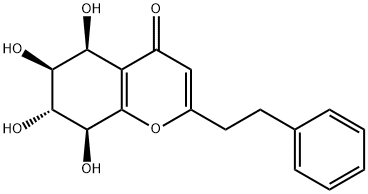4H-1-Benzopyran-4-one, 5,6,7,8-tetrahydro-5,6,7,8-tetrahydroxy-2-(2-phenylethyl)-, (5S,6S,7R,8S)- 结构式