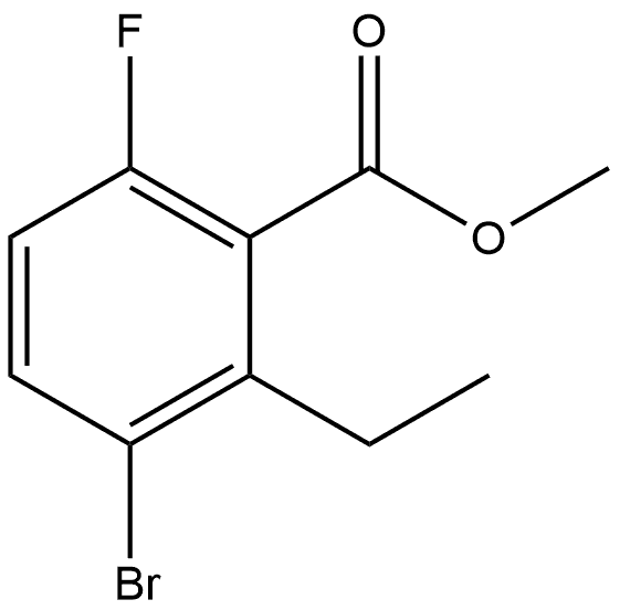 3-溴-2-乙基-6-氟苯甲酸甲酯 结构式