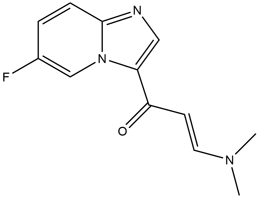 (E)-3-(二甲氨基)-1-(6-氟咪唑并[1,2-A]吡啶-3-基)-2-丙烯-1-酮 结构式