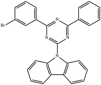 9-(4-(3-溴苯基)-6-苯基-1,3,5-三嗪-2-基)-9H-咔唑 结构式