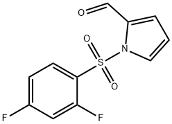 1-((2,4-二氟苯基)磺酰基)-1H-吡咯-2-甲醛 结构式