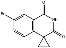 7'-溴-1'H-螺环[4'-异喹啉]-1',3'(2'H)-二酮 结构式