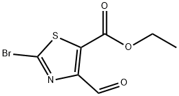 2-溴-4-甲酰基噻唑-5-甲酸乙酯 结构式