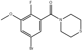 (5-Bromo-2-fluoro-3-methoxyphenyl)(thiomorpholino)methanone 结构式