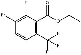 ethyl 3-bromo-2-fluoro-6-(trifluoromethyl)benzoate 结构式