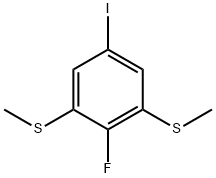 (2-Fluoro-5-iodo-1,3-phenylene)bis(methylsulfane) 结构式