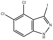 4,5-二氯-3-碘-1H-吲唑 结构式