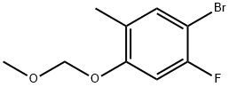 1-Bromo-2-fluoro-4-(methoxymethoxy)-5-methylbenzene 结构式