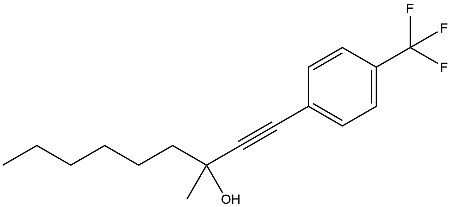 3-Methyl-1-[4-(trifluoromethyl)phenyl]-1-nonyn-3-ol 结构式