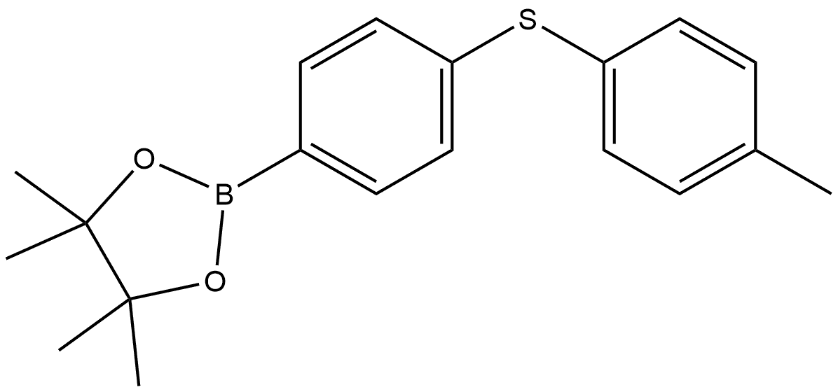 4,4,5,5-Tetramethyl-2-[4-[(4-methylphenyl)thio]phenyl]-1,3,2-dioxaborolane 结构式