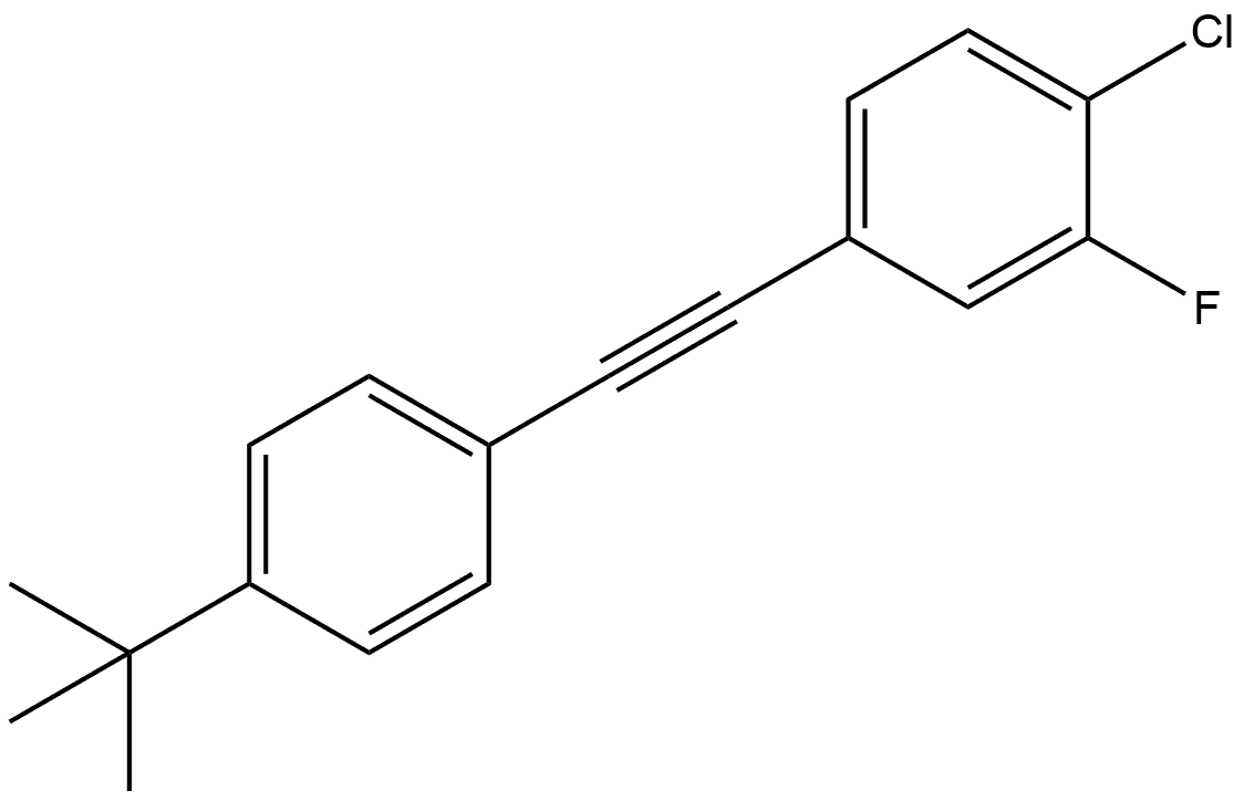 1-Chloro-4-[2-[4-(1,1-dimethylethyl)phenyl]ethynyl]-2-fluorobenzene 结构式