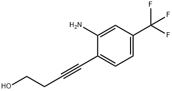 4-(2-氨基-4-(三氟甲基)苯基)丁-3-炔-1-醇 结构式