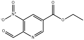 6-甲酰基-5-硝基烟酸乙酯 结构式