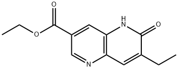 7-乙基-6-氧代-5,6-二氢-1,5-萘啶-3-羧酸乙酯 结构式