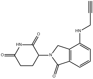 3-(1-氧代-4-(丙-2-炔-1-基氨基)异吲哚啉-2-基)哌啶-2,6-二酮 结构式