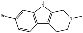 7-溴-2-甲基-2,3,4,9-四氢-1H-吡啶并[3,4-B]吲哚 结构式