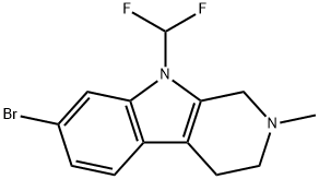 7-溴-9-(二氟甲基)-2-甲基-2,3,4,9-四氢-1H-吡啶并[3,4-B]吲哚 结构式