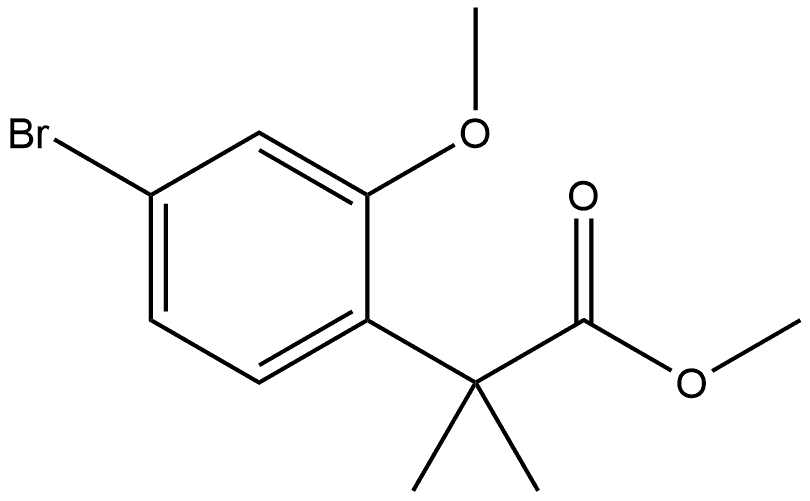 methyl 2-(4-bromo-2-methoxyphenyl)-2-methylpropanoate 结构式