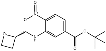 Benzoic acid, 4-nitro-3-[[(2S)-2-oxetanylmethyl]amino]-, 1,1-dimethylethyl ester 结构式