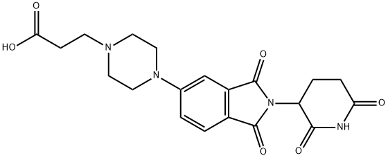 POMALIDOMIDE-PIPERAZINE-PROPANOIC ACID 结构式