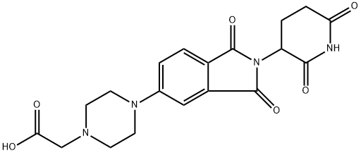 POMALIDOMIDE-PIPERAZINE-ACETIC ACID 结构式