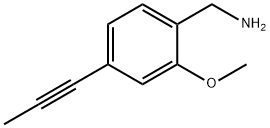 (2-甲氧基-4-(丙-1-炔-1-基)苯基)甲胺 结构式