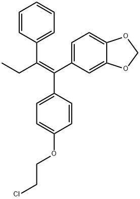 5-[1-[4-(2-Chloroethoxy)phenyl]-2-phenyl-1-buten-1-yl]-1,3-benzodioxole 
(E/Z Mixture) 结构式