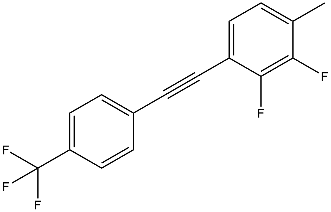 2,3-Difluoro-1-methyl-4-[2-[4-(trifluoromethyl)phenyl]ethynyl]benzene 结构式