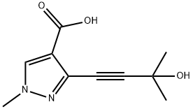 3-(3-羟基-3-甲基-1-丁基-1-基)-1-甲基-1H-吡唑-4-羧酸 结构式