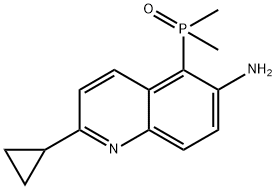 (6-氨基-2-环丙基喹啉-5-基)二甲基氧化膦 结构式