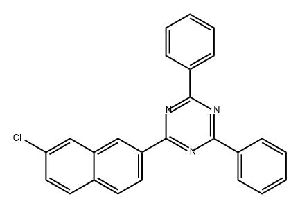 1,3,5-三嗪,2-(7-氯-2-萘基)-4,6-二苯基- 结构式