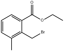 Benzoic acid, 2-(bromomethyl)-3-methyl-, ethyl ester 结构式