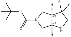 REL-(3AS,6AS)-3,3-二氟六氢吡咯并[3,4-B]吡咯-5(1H)-羧酸叔丁酯 结构式