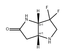 顺式-6,6-二氟六氢吡咯并[3,2-B]吡咯-2(1H)-酮 结构式