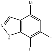 4-溴-6,7-二氟吲唑 结构式
