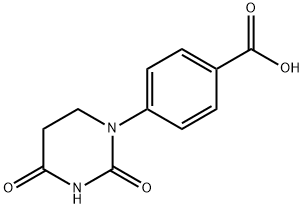 4-(2,4-二氧亚基六氢嘧啶-1-基)苯甲酸 结构式