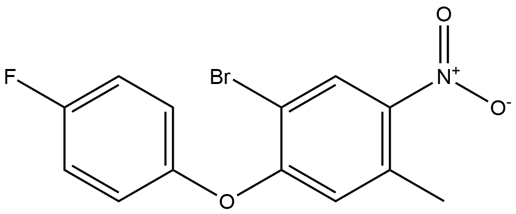 1-bromo-2-(4-fluorophenoxy)-4-methyl-5-nitrobenzene 结构式