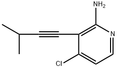 4-氯-3-(3-甲基丁-1-炔-1-基)吡啶-2-胺 结构式