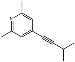 2,6-二甲基-4-(3-甲基-1-丁炔基)吡啶 结构式