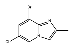 8-溴-6-氯-2-甲基咪唑并[1,2-A]吡啶 结构式