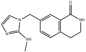 1(2H)-Isoquinolinone, 3,4-dihydro-7-[[2-(methylamino)-1H-imidazol-1-yl]methyl]- 结构式